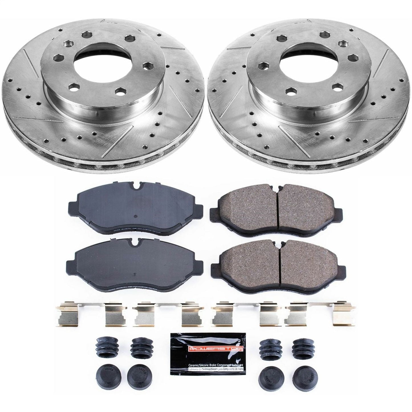 PowerStop Front Z23 Evolution Sport Brake Kit | Dodge Sprinter 2500 (07-09) (K6236)