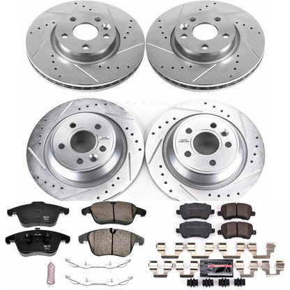 PowerStop Front & Rear Z23 Evolution Brake Kit | Land Rover Range Rover Evoque (12-15) (K6276)