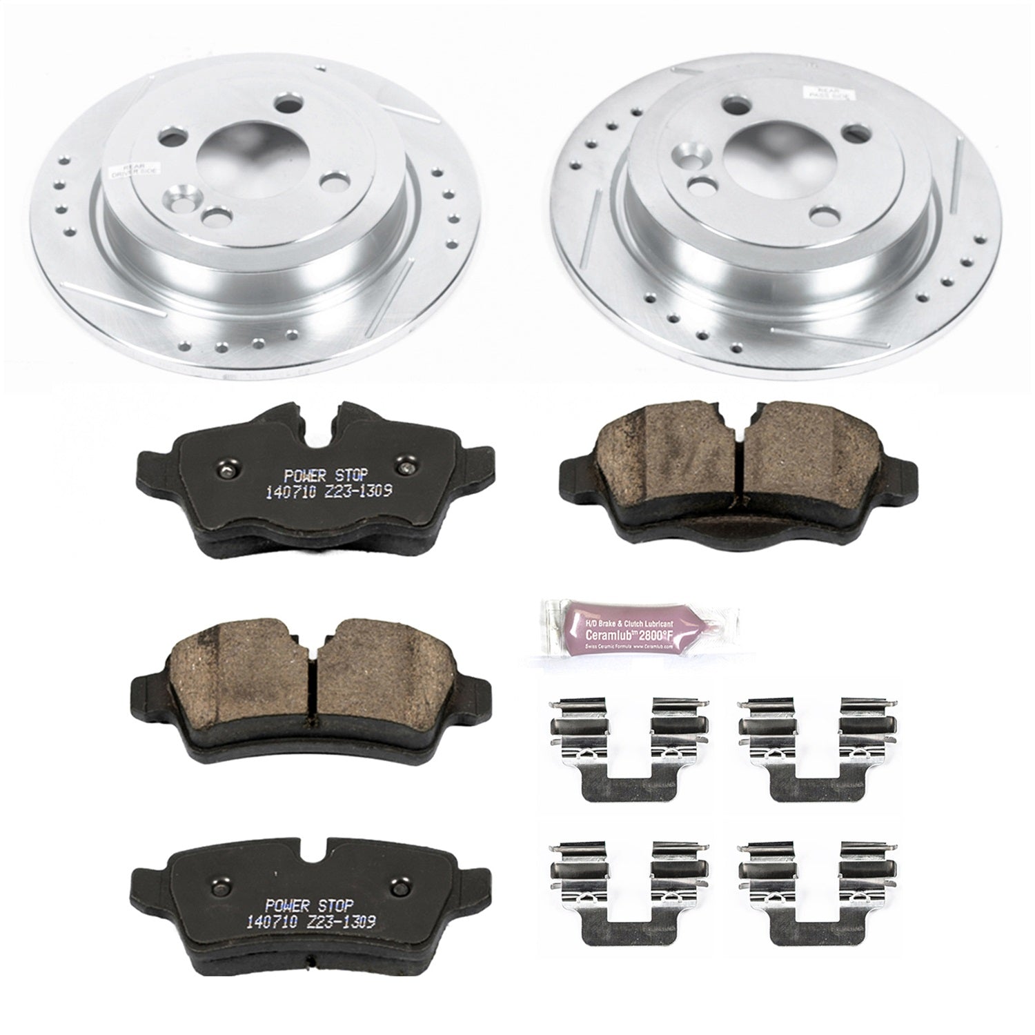 PowerStop Rear Z23 Evolution Sport Brake Kit | Mini Cooper (07-10) (K6281)
