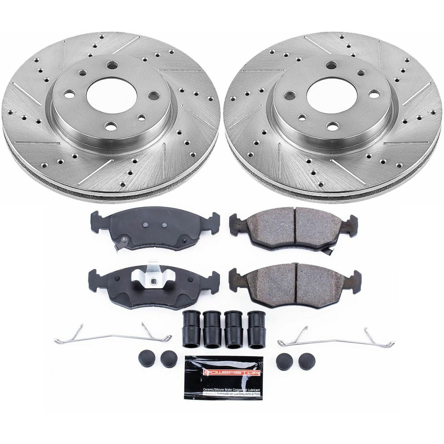 PowerStop Front Z23 Evolution Sport Brake Kit | Fiat 500 (12-18) (K6290)