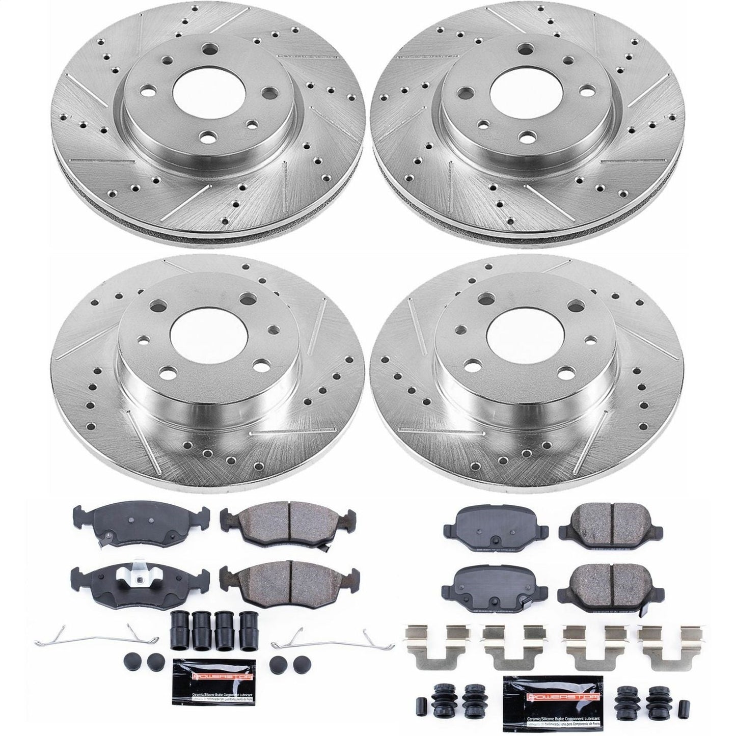 PowerStop Z23 Evolution Sport Front & Rear Brake Kit | Fiat 500 (12-18) (K6291)