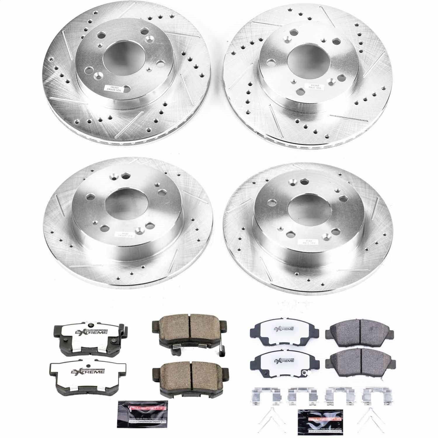 PowerStop Z26 Street Warrior Front & Rear Brake Kit | Acura ILX (13-15) (K6318-26)