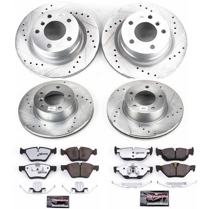 PowerStop Front & Rear Z26 Street Warrior Brake Kit | BMW 128i (10-13) (K6347-26)