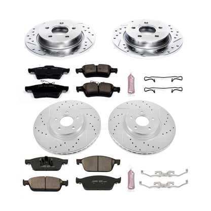 PowerStop Front & Rear Z23 Evolution Sport Brake Kit | Ford Focus (13-14) (K6350)