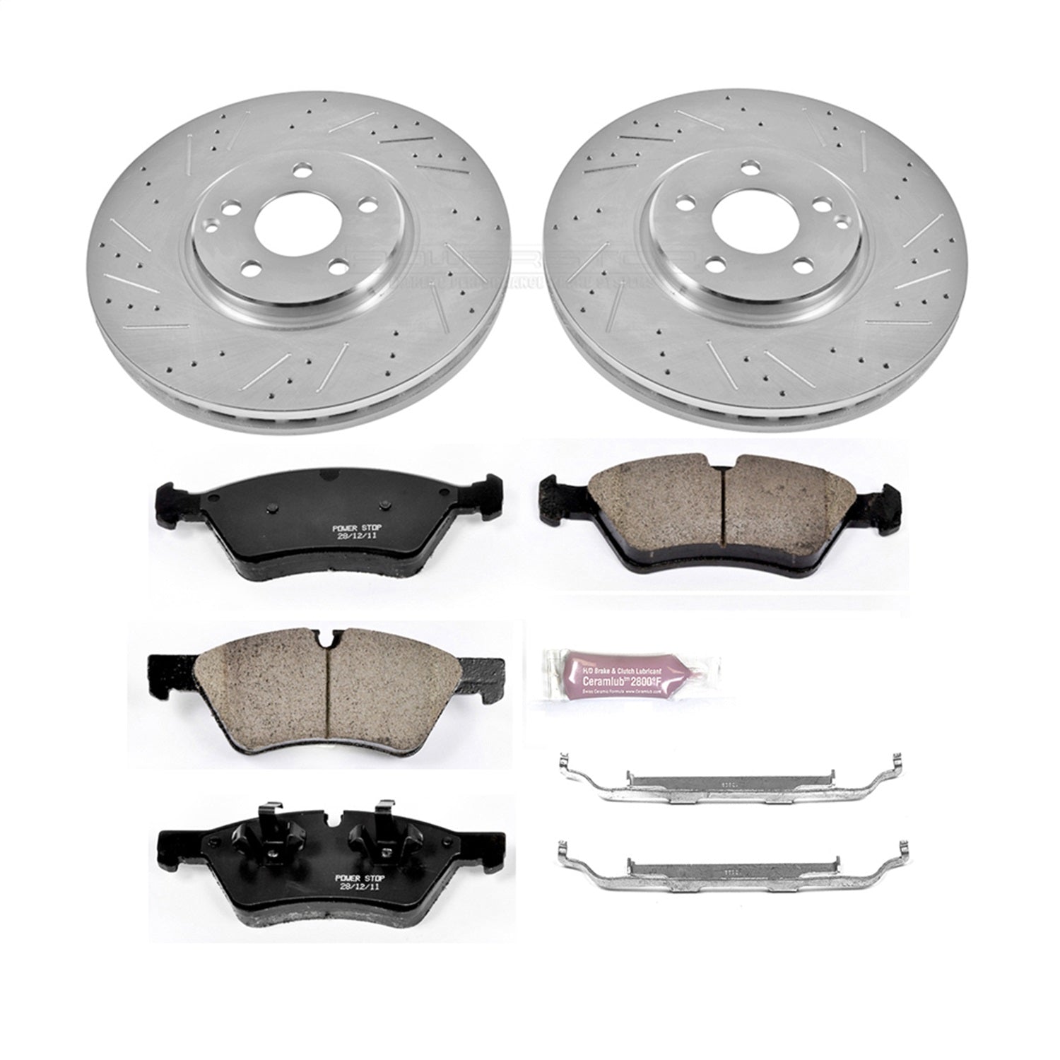 PowerStop Front Z23 Evolution Sport Brake Kit | Mercedes-Benz E350 (07-09) (K6357)
