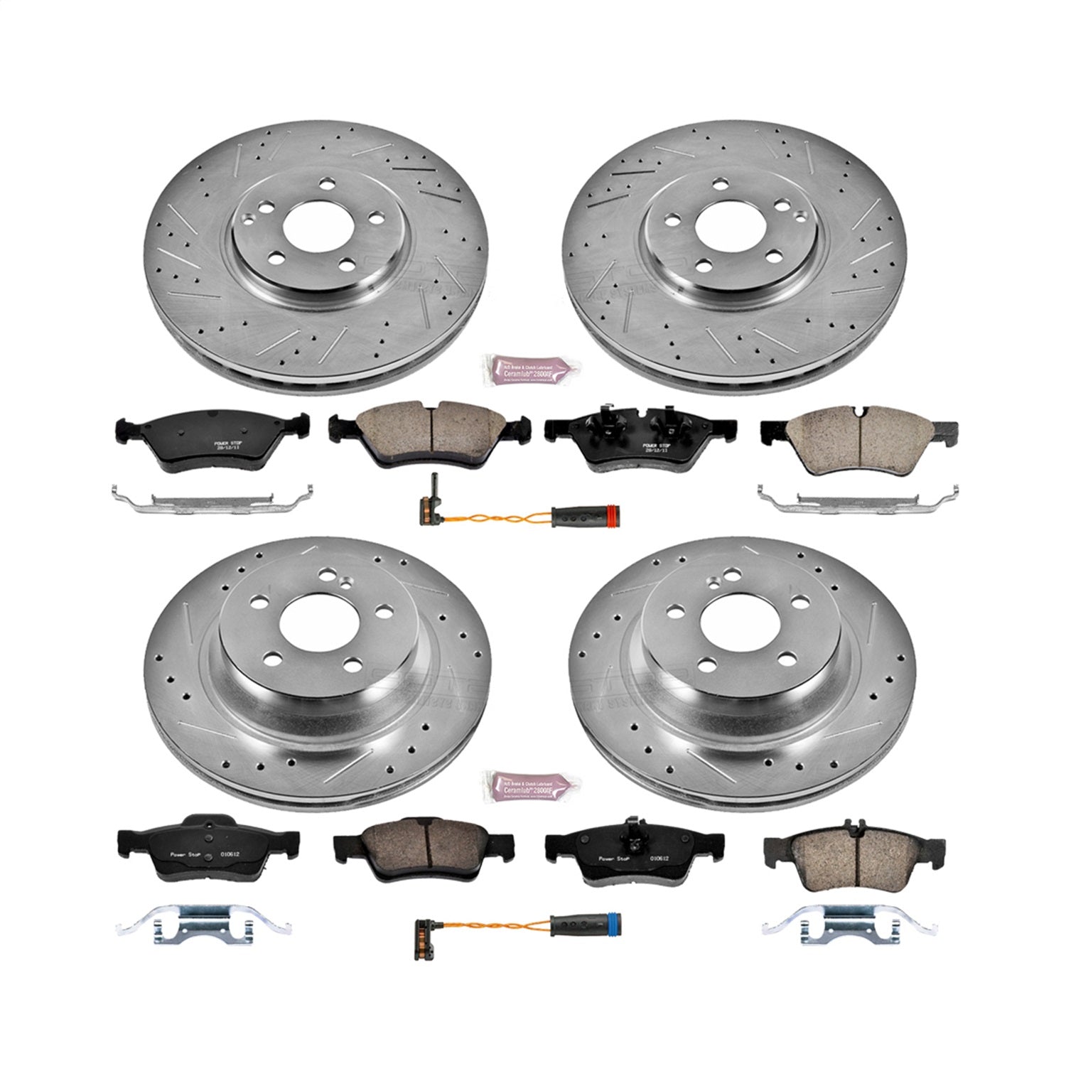 PowerStop Front & Rear Z23 Evolution Sport Brake Kit | Mercedes-Benz E350 (07-09) (K6358)