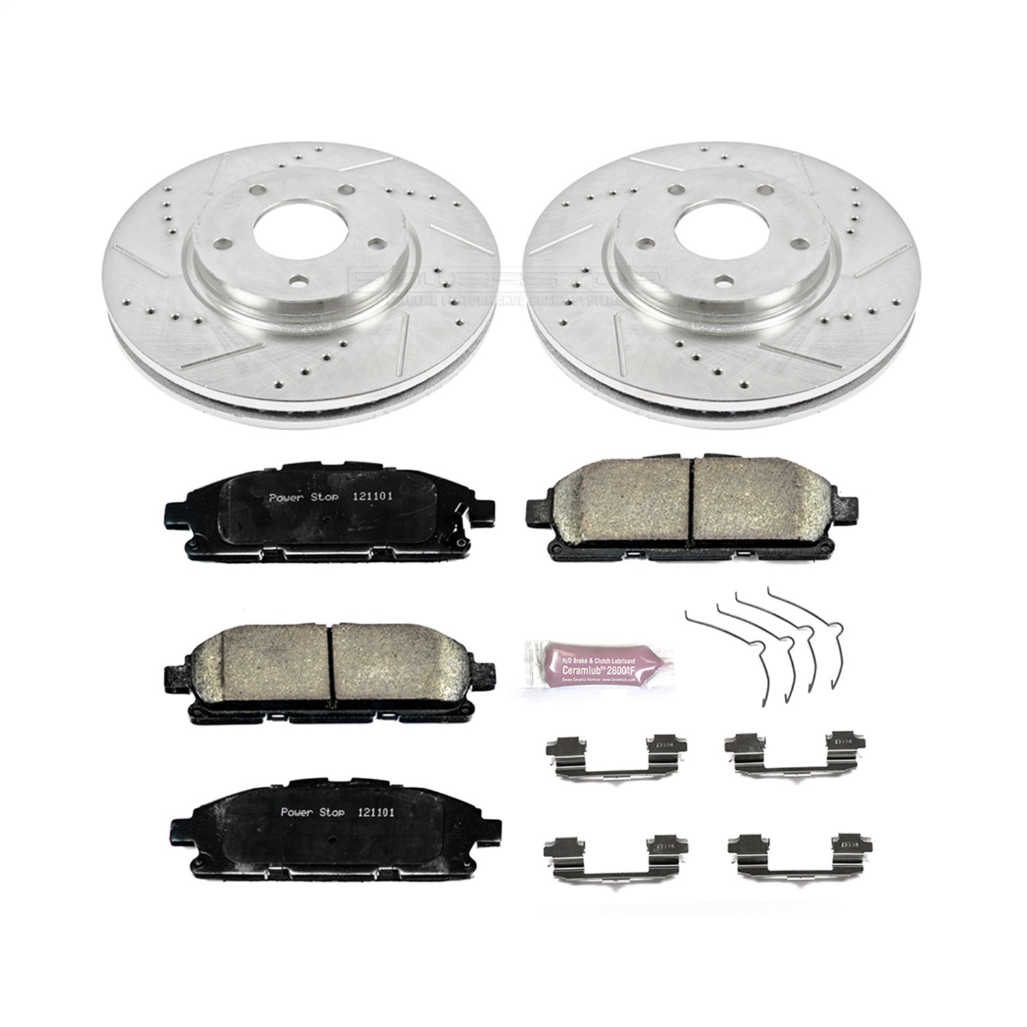 PowerStop Front Z23 Evolution Sport Brake Kit | Nissan Quest (11-17) (K6360)