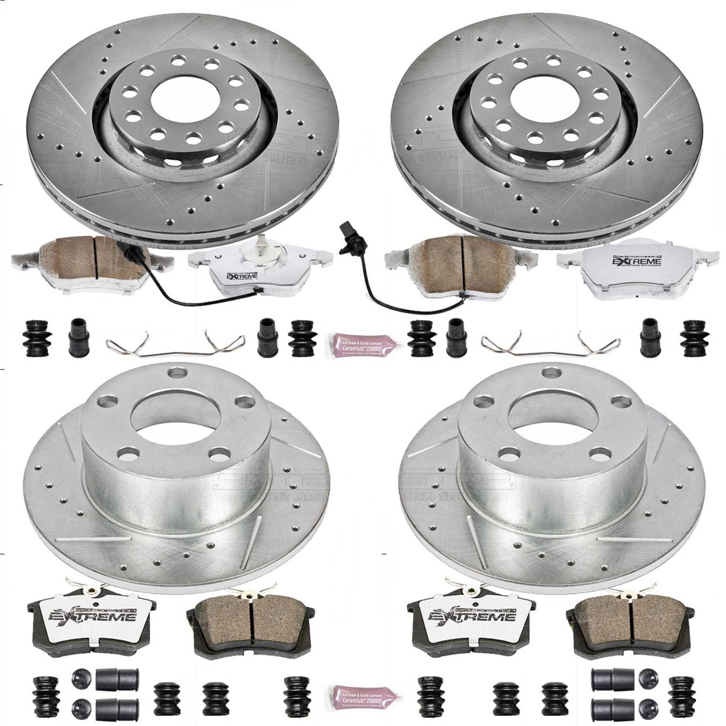 PowerStop Front & Rear Z26 Street Warrior Brake Kit | Audi A6 (98-04) (K637-26)