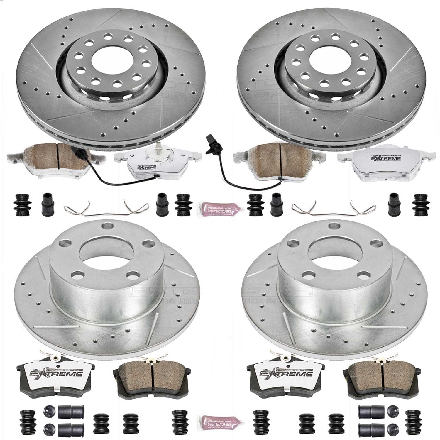PowerStop Front & Rear Z26 Street Warrior Brake Kit | Audi A6 (98-04) (K637-26)