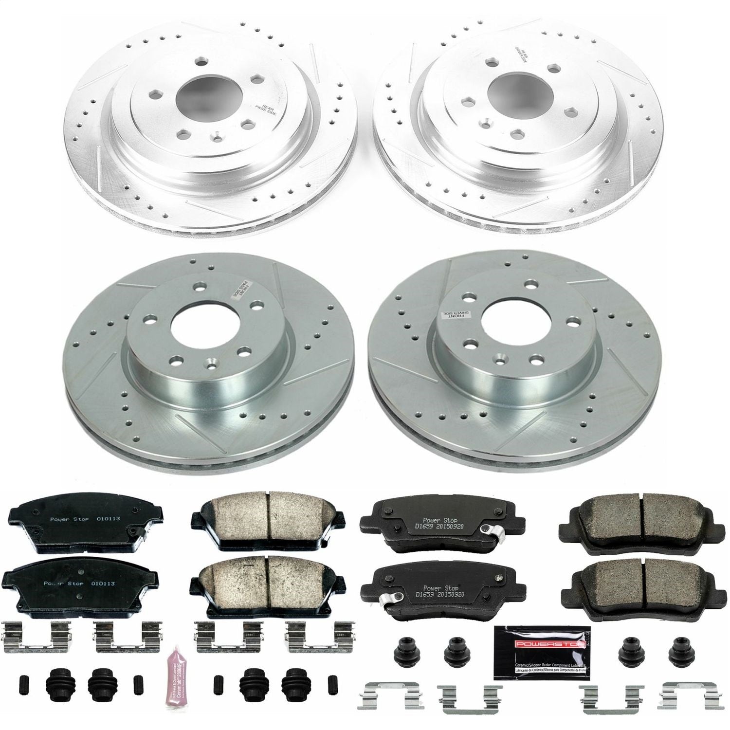 PowerStop Front & Rear Z23 Evolution Sport Brake Kit | Cadillac ATS (13-15) (K6387)