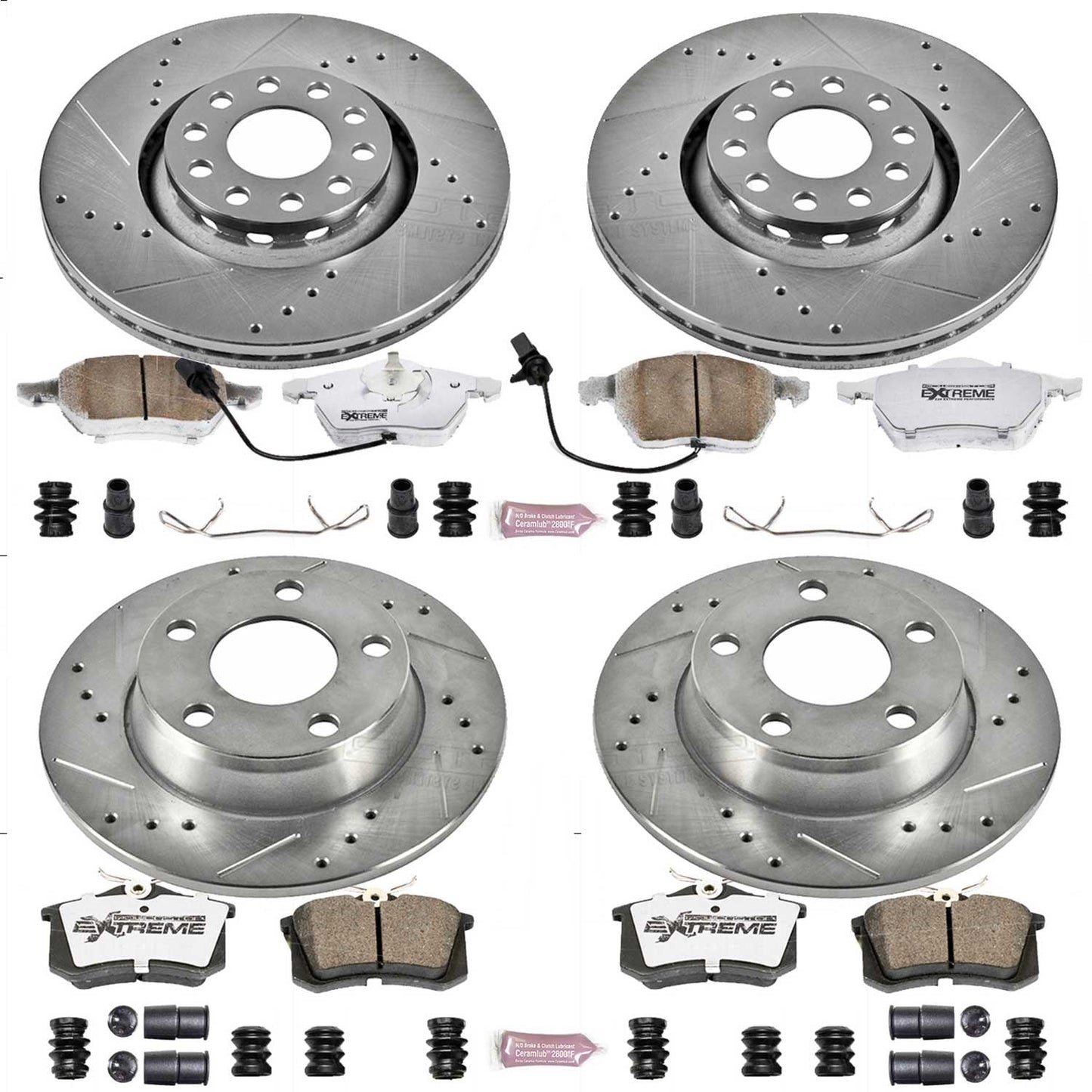 PowerStop Front & Rear Z26 Street Warrior Brake Kit | Audi A6 Quattro (98-04) (K639-26)