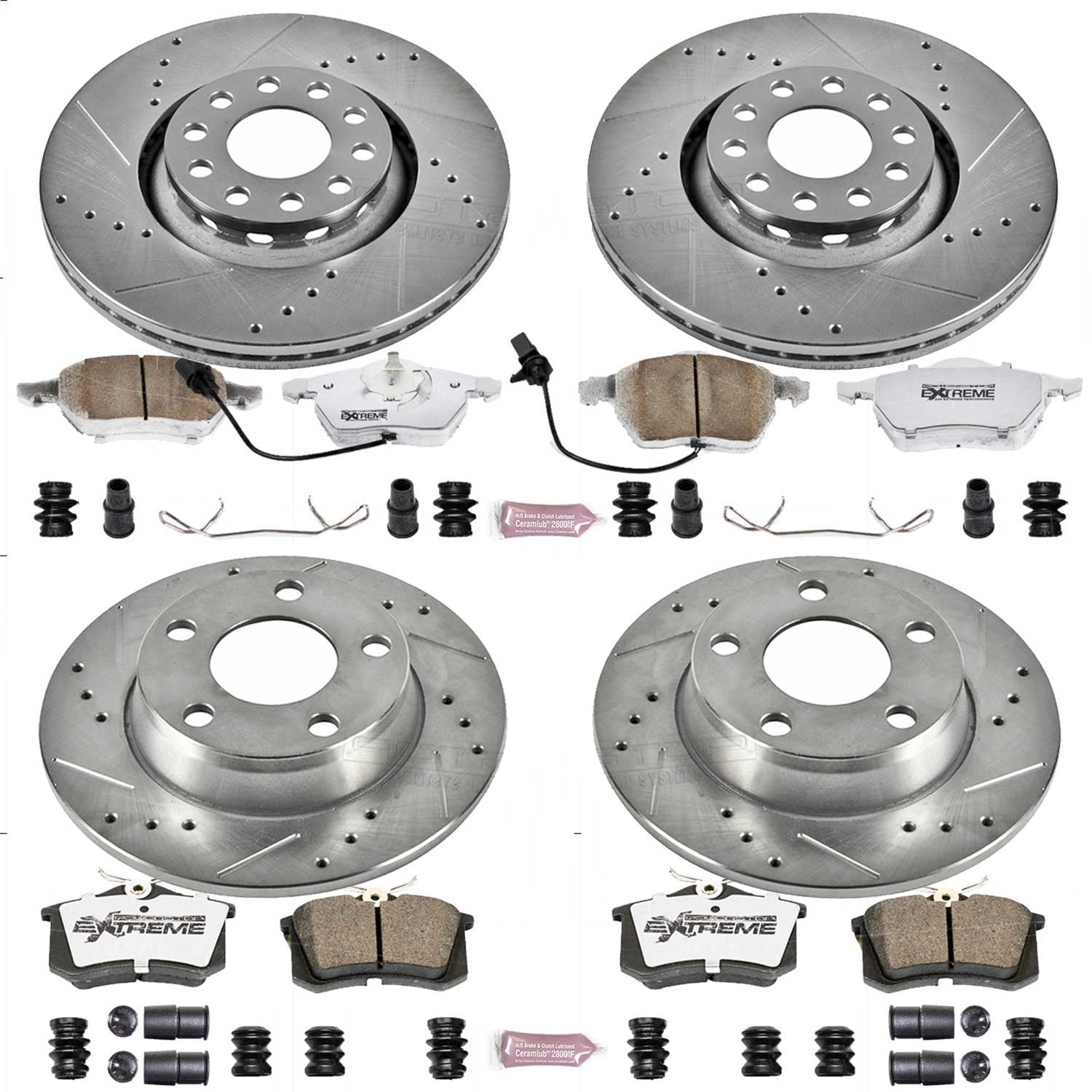 PowerStop Front & Rear Z26 Street Warrior Brake Kit | Audi A6 Quattro (98-04) (K639-26)