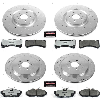 PowerStop Front & Rear Z26 Street Warrior Brake Kit | Ford Mustang (13-14) (K6401-26)