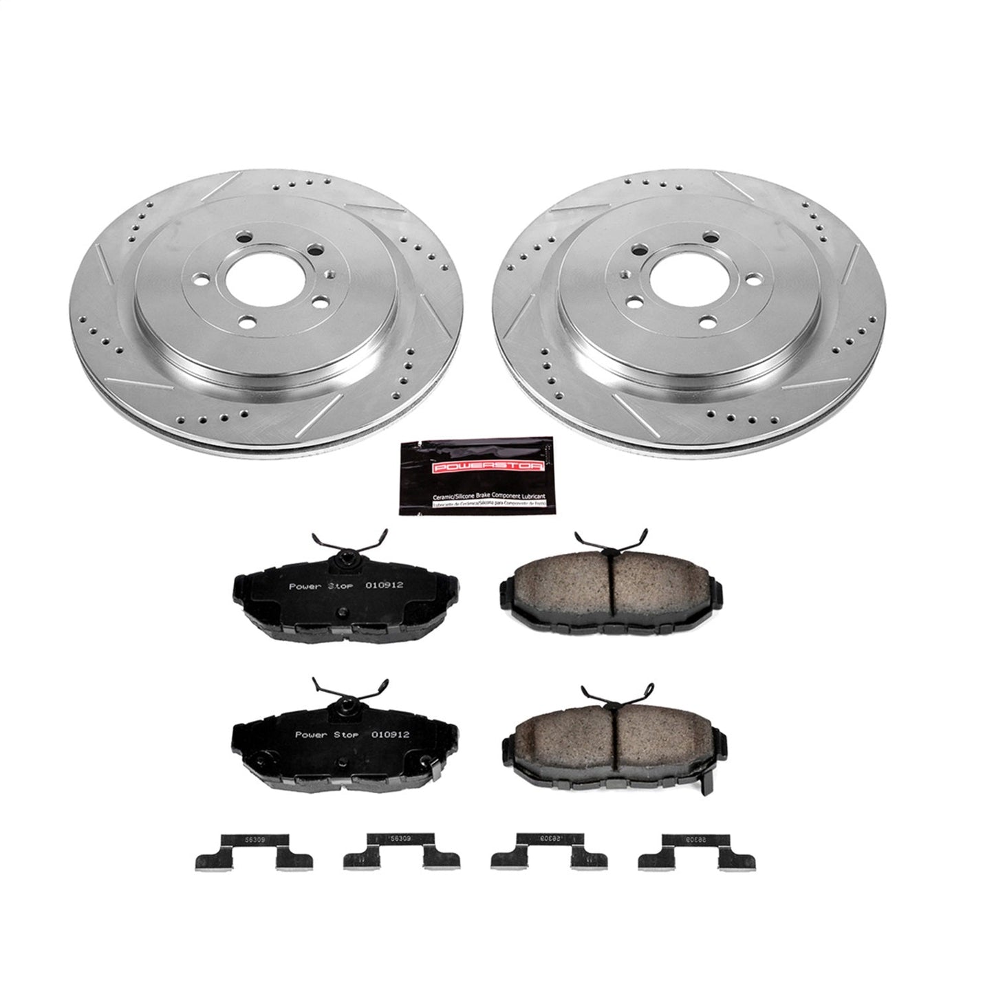 PowerStop Rear Z23 Evolution Sport Brake Kit | Ford Mustang (13-14) (K6402)