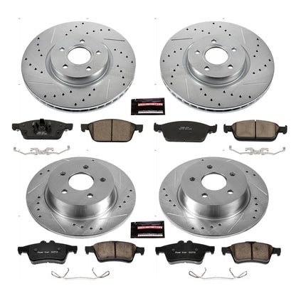 PowerStop Front & Rear Z23 Evolution Sport Brake Kit | Ford Escape (13-16) (K6478)
