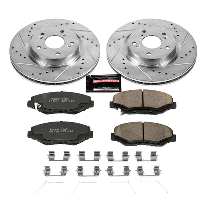 PowerStop Front Z23 Evolution Sport Brake Kit | Honda CR-V (12-16) (K6488)