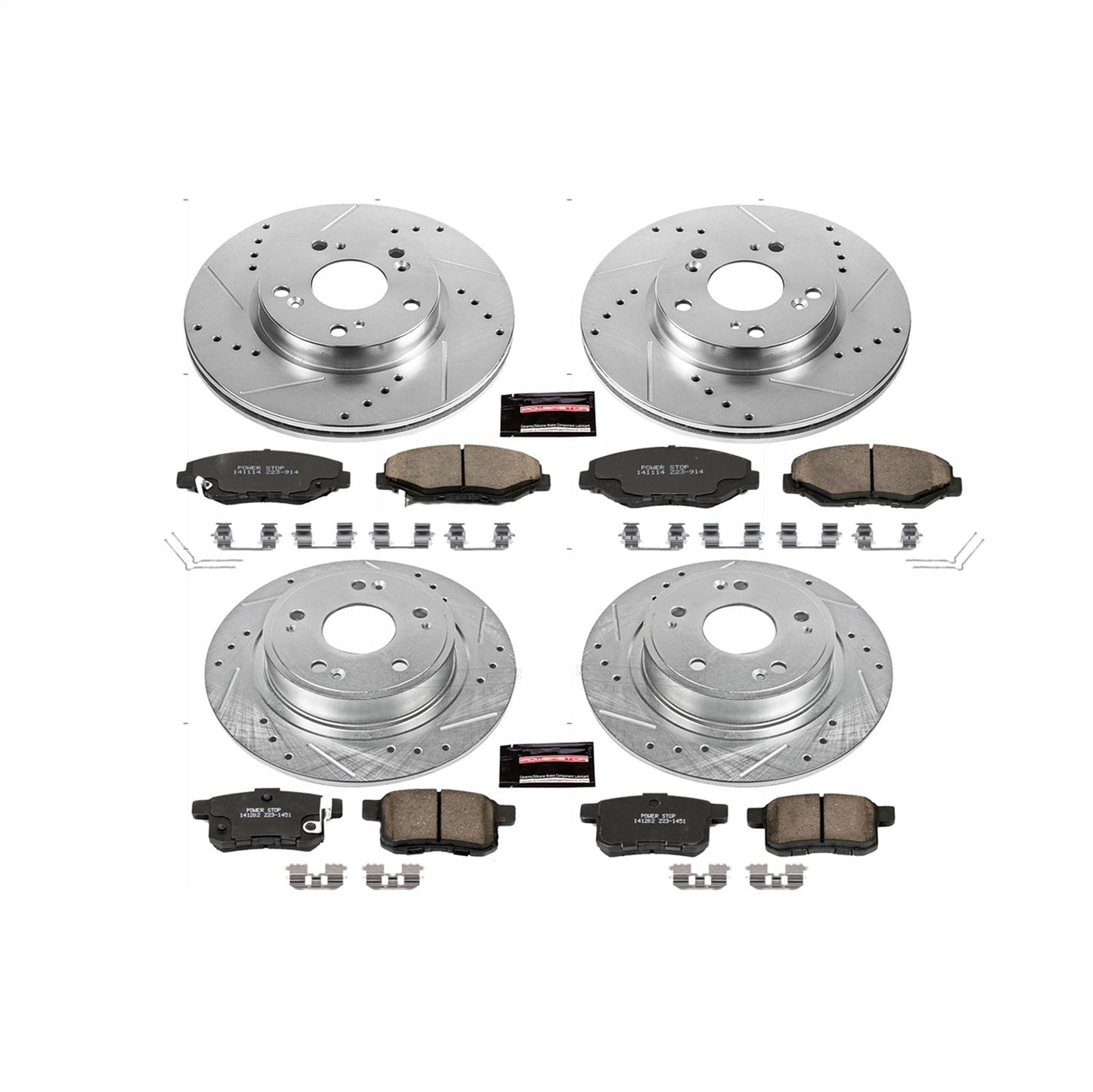 PowerStop Front & Rear Z23 Evolution Sport Brake Kit | Honda Accord (13-17) (K6491)