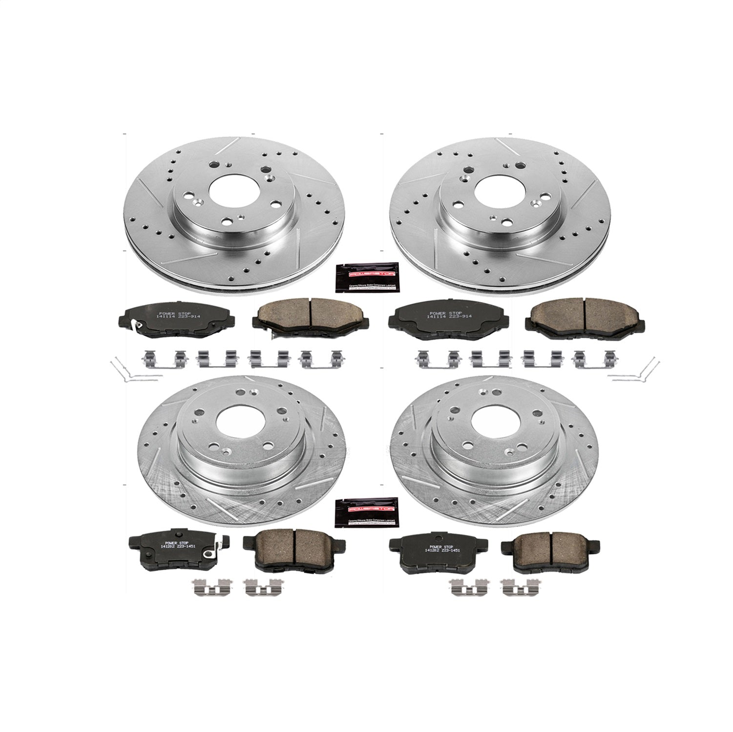 PowerStop Front & Rear Z23 Evolution Sport Brake Kit | Honda Accord (13-17) (K6491)