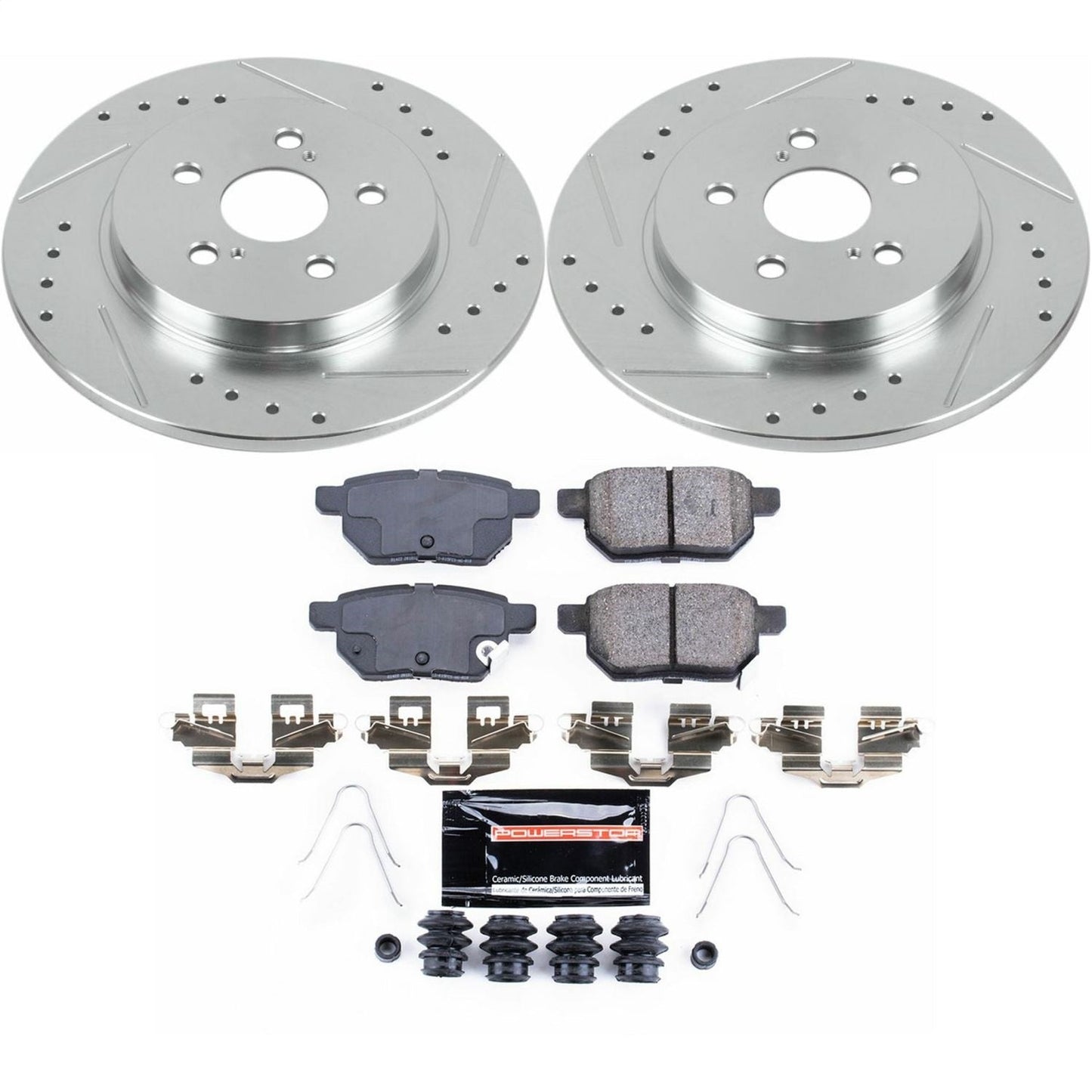 PowerStop Rear Z23 Evolution Sport Brake Kit | Lexus CT200h (11-17) (K6498)