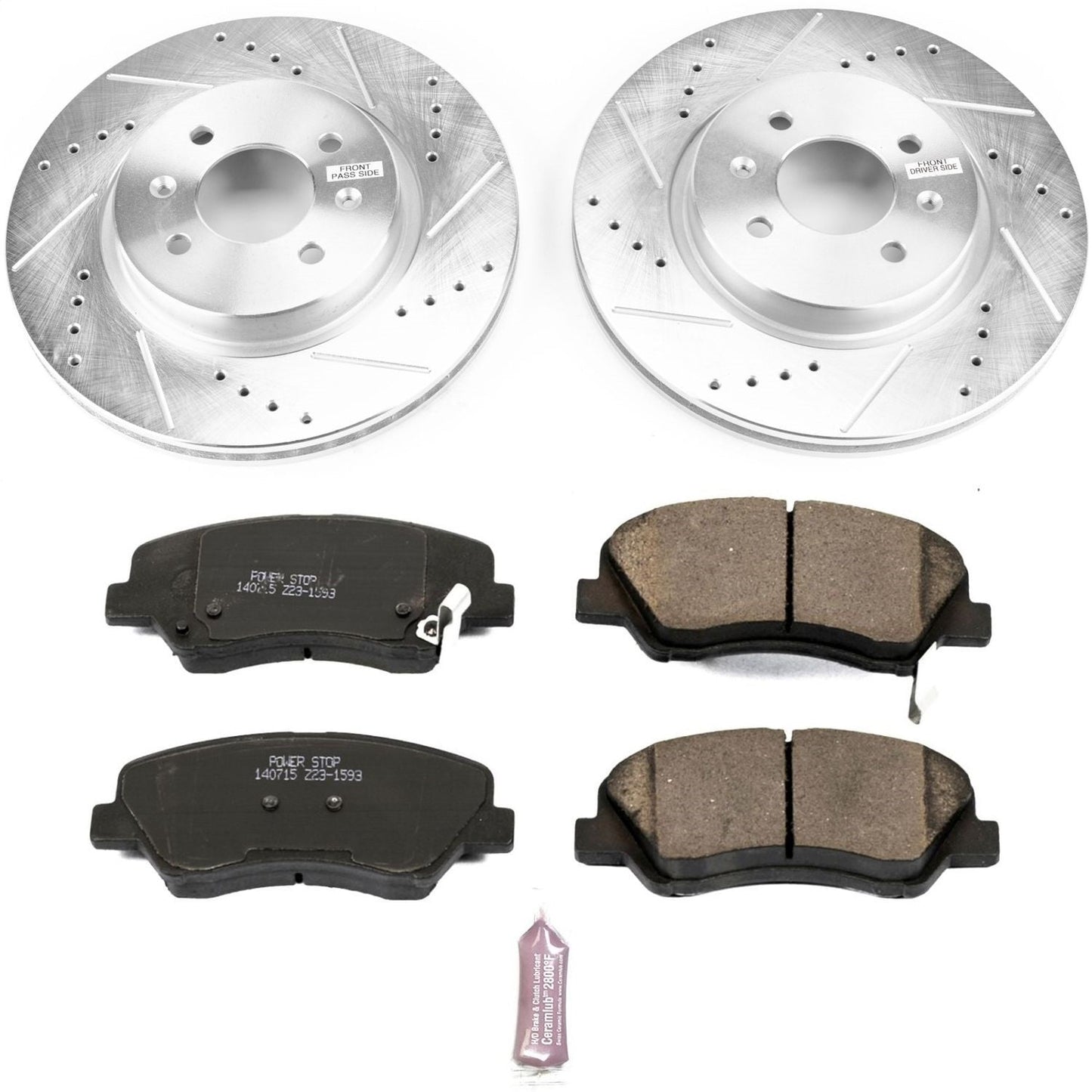 PowerStop Z23 Evolution Sport Front Brake Kit | Kia Rio (12-18) (K6499)