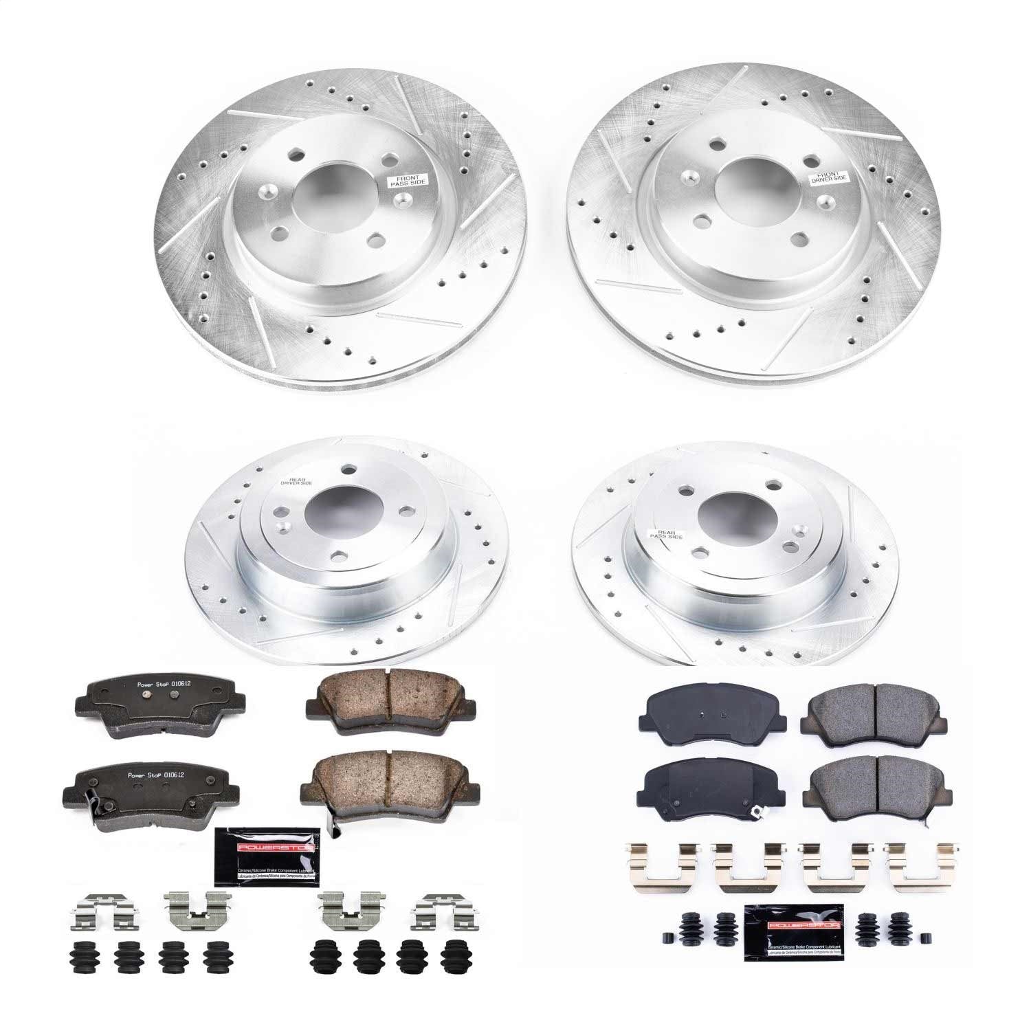 PowerStop Front & Rear Z23 Evolution Sport Brake Kit | Kia Rio (12-18) (K6500)