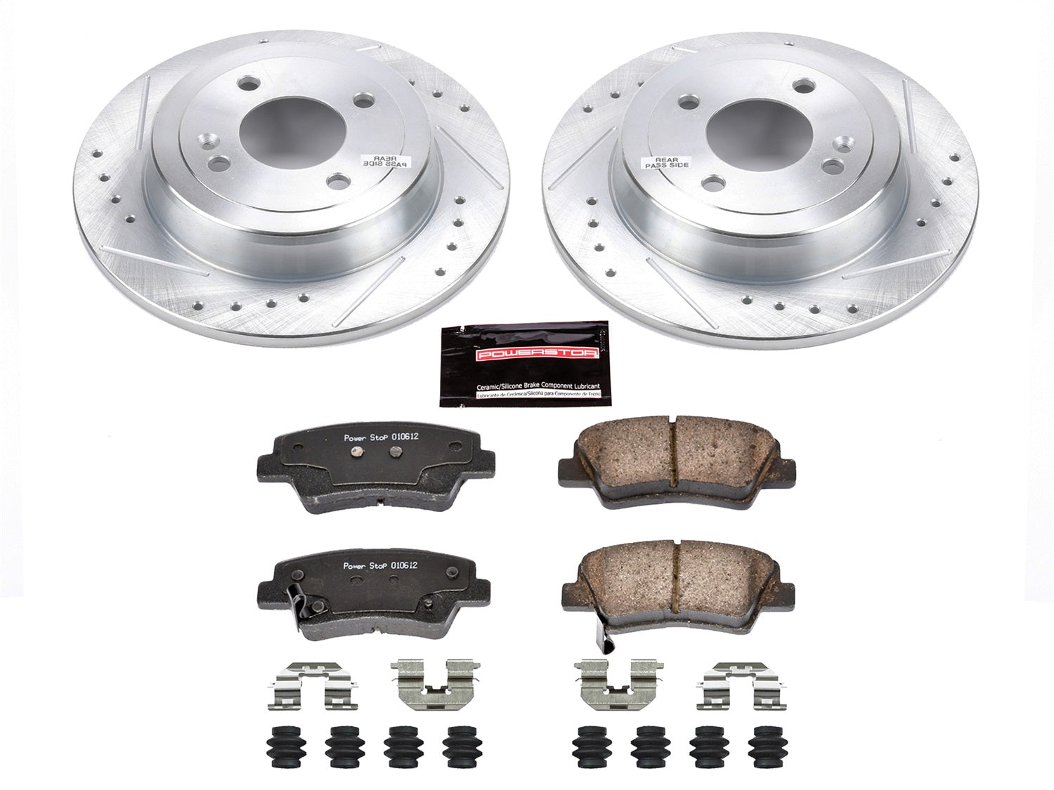 PowerStop Rear Z23 Evolution Sport Brake Kit | Hyundai Accent (12-18) (K6507)
