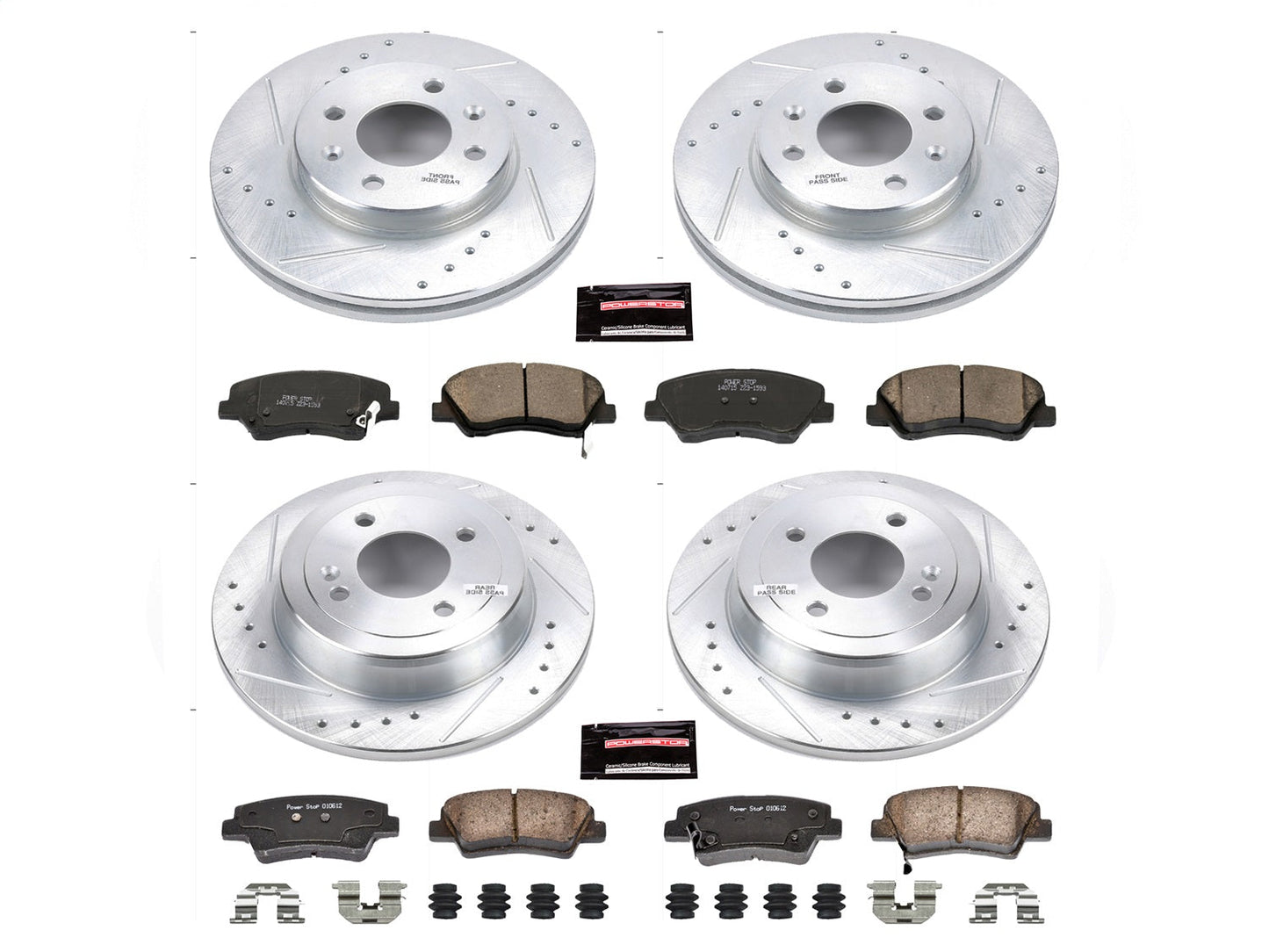 PowerStop Front & Rear Z23 Evolution Sport Brake Kit | Hyundai Accent (12-18) (K6509)