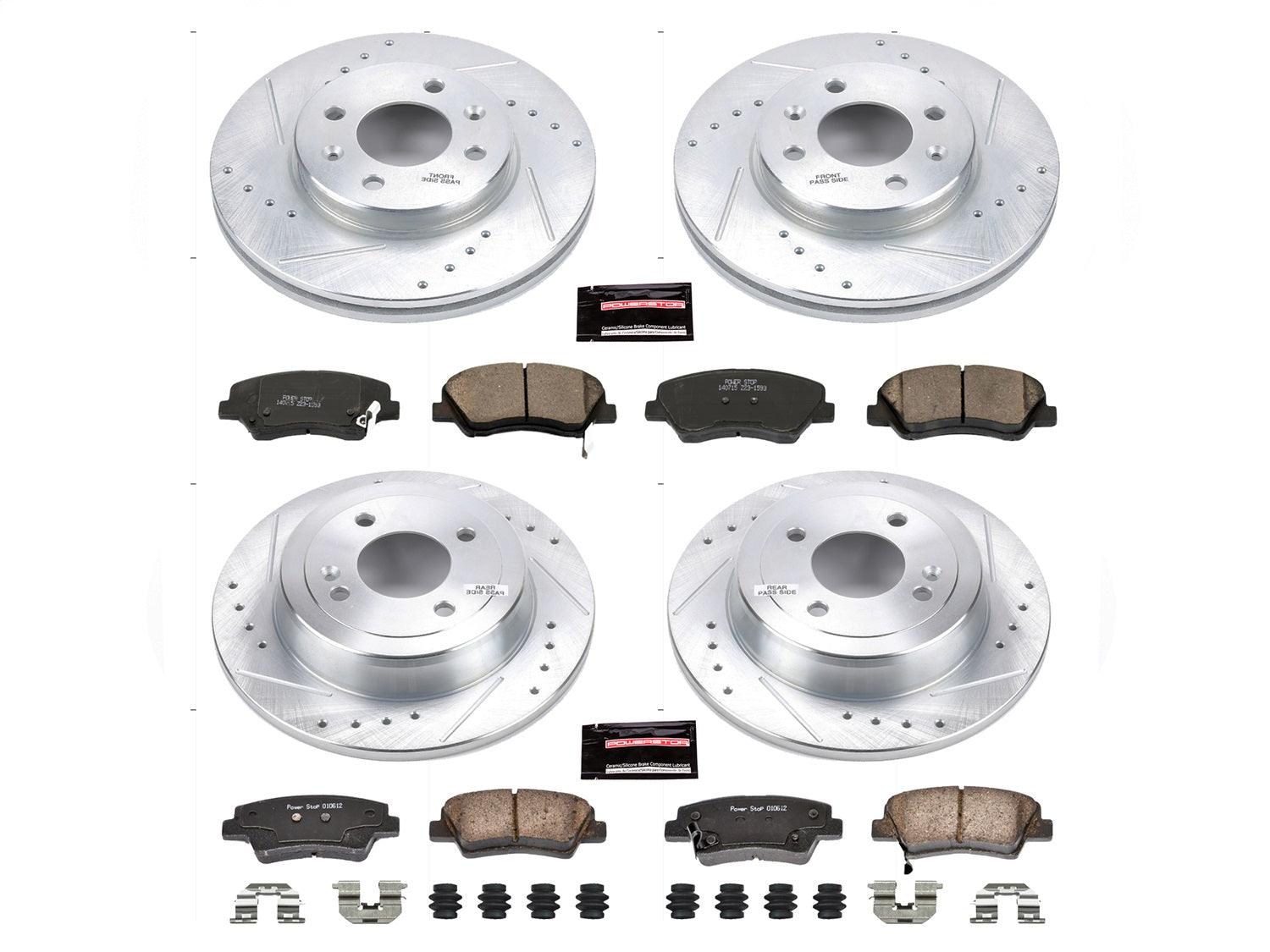 PowerStop Front & Rear Z23 Evolution Sport Brake Kit | Hyundai Accent (12-18) (K6509)