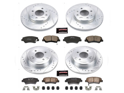 PowerStop Front & Rear Z23 Evolution Sport Brake Kit | Hyundai Accent (12-18) (K6509)