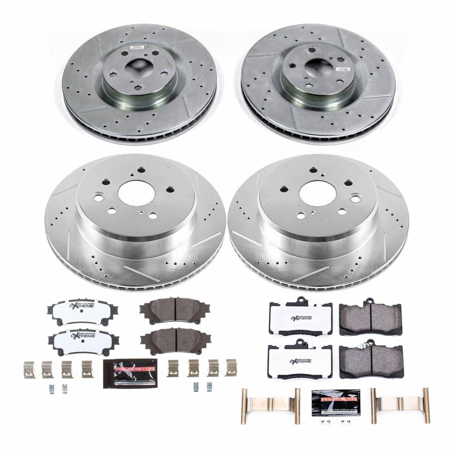 PowerStop Front & Rear Z26 Street Warrior Brake Kit | Lexus GS350 (13-19) (K6513-26)