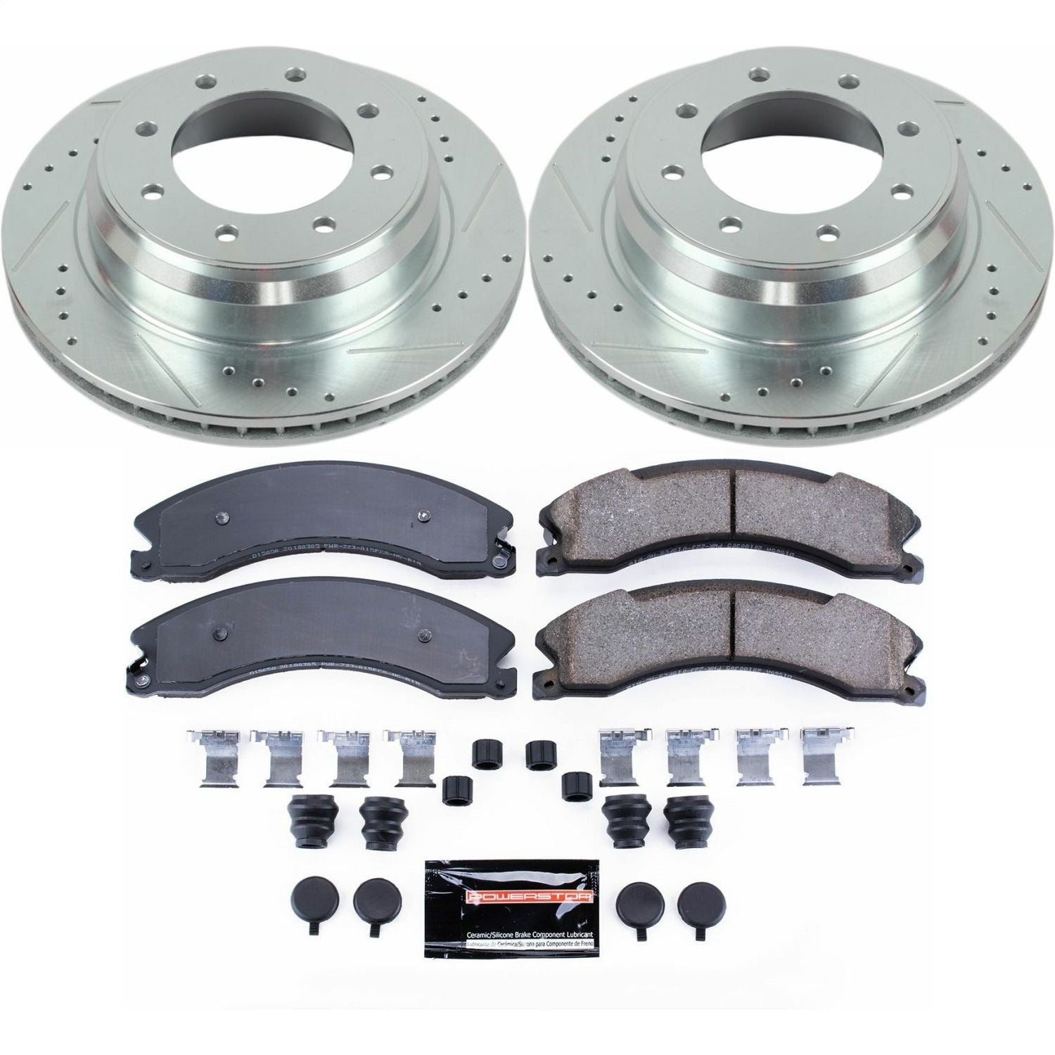 PowerStop Rear Z23 Evolution Sport Brake Kit | Nissan NV1500 (12-18) (K6517)
