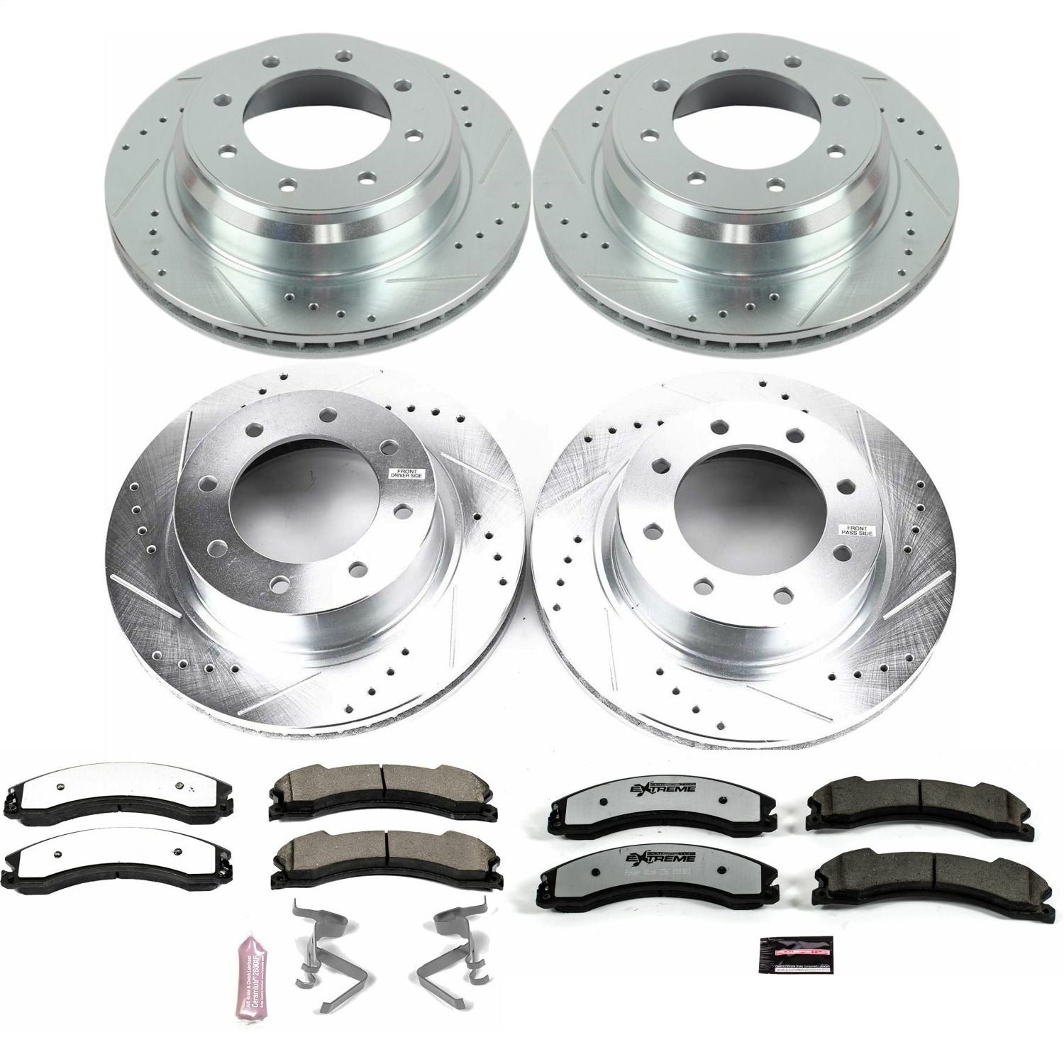 PowerStop Front and Rear Z36 Truck & Tow Brake Kit | Nissan NV3500 (12-21) (K6519-36)