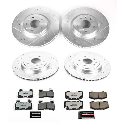 PowerStop Front & Rear Z26 Street Warrior Brake Kit | Chevrolet Corvette (14-19) (K6523-26)