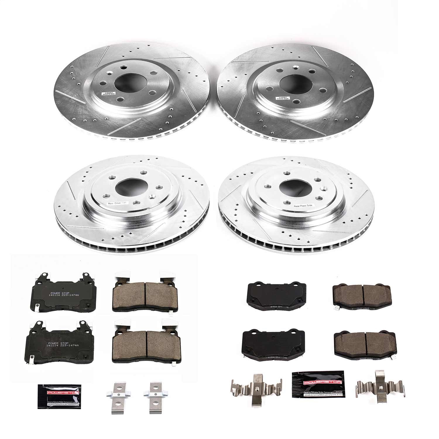 PowerStop Front & Rear Z23 Evolution Sport Brake Kit | Chevrolet Corvette (14-19) (K6523)