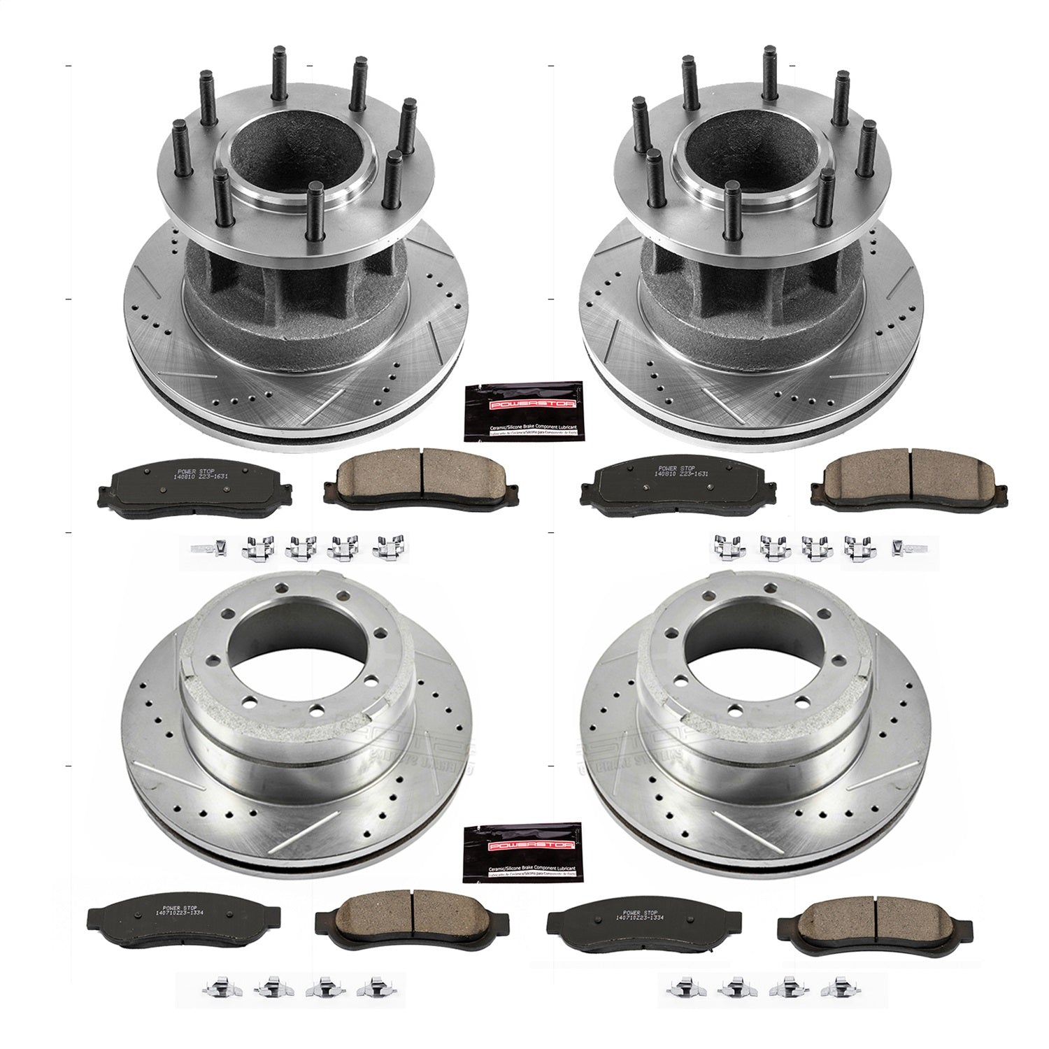 PowerStop Front & Rear Z23 Evolution Brake Kit | Ford F-350 Super Duty (12) (K6527)