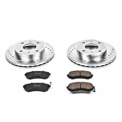 PowerStop Front Z23 Evolution Sport Brake Kit | Nissan 240SX (89-96) (K654)