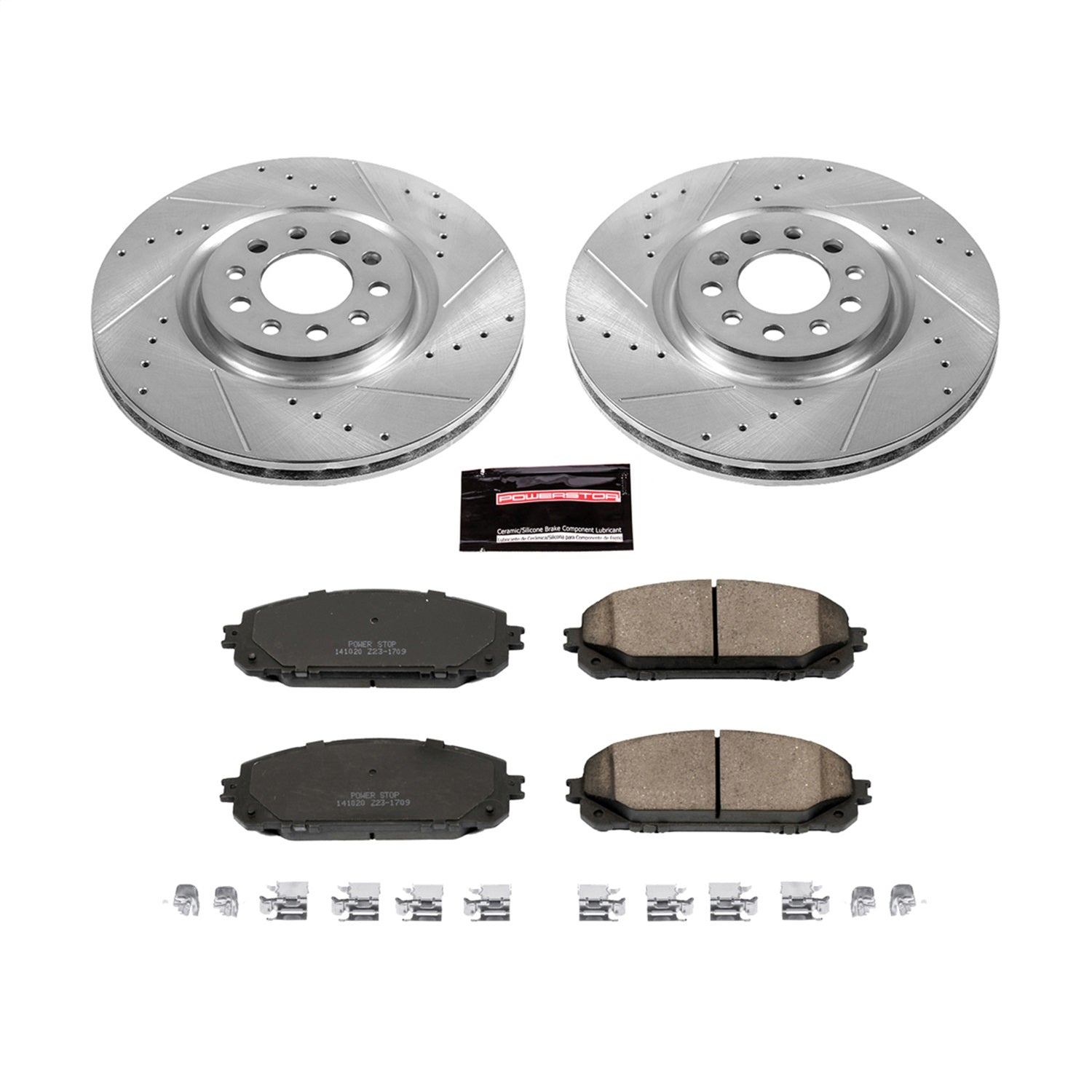PowerStop Front Z23 Evolution Sport Brake Kit | Jeep Cherokee (14-16) (K6540)