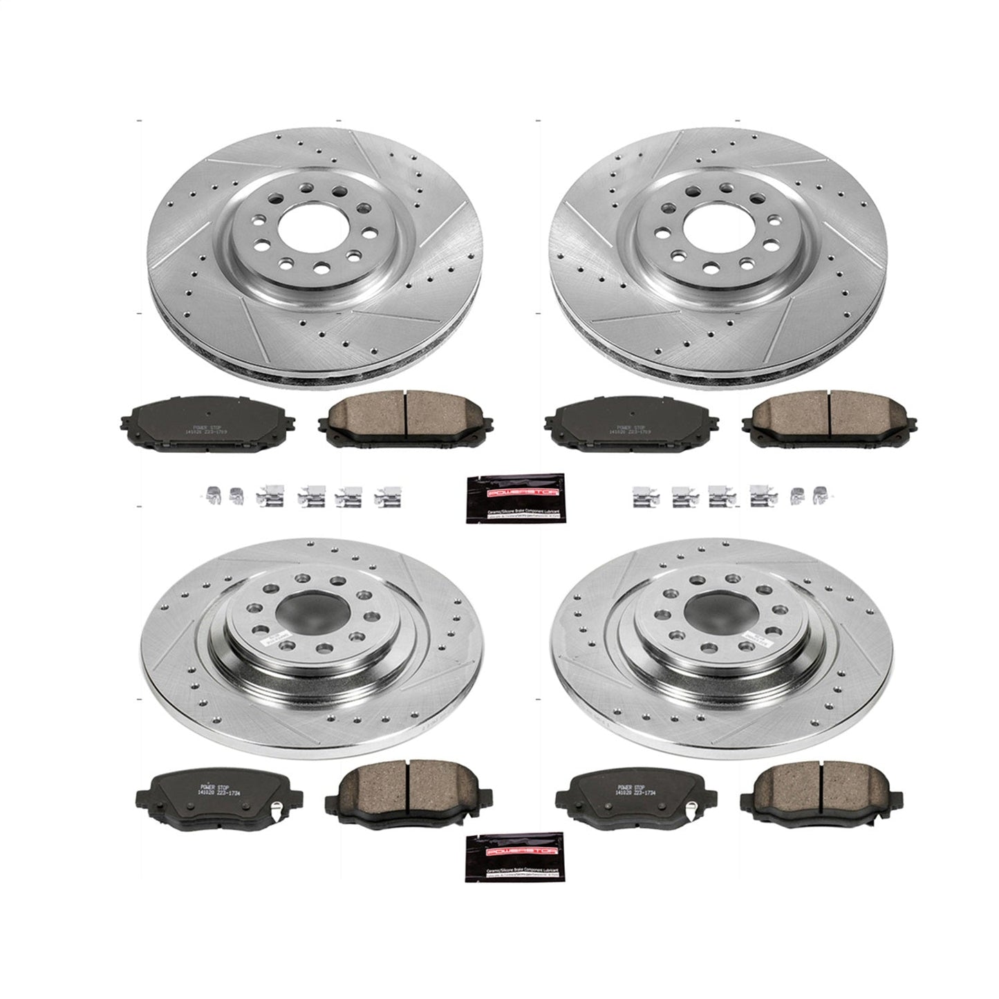 PowerStop Front & Rear Z23 Evolution Sport Brake Kit | Jeep Cherokee (14-16) (K6541)