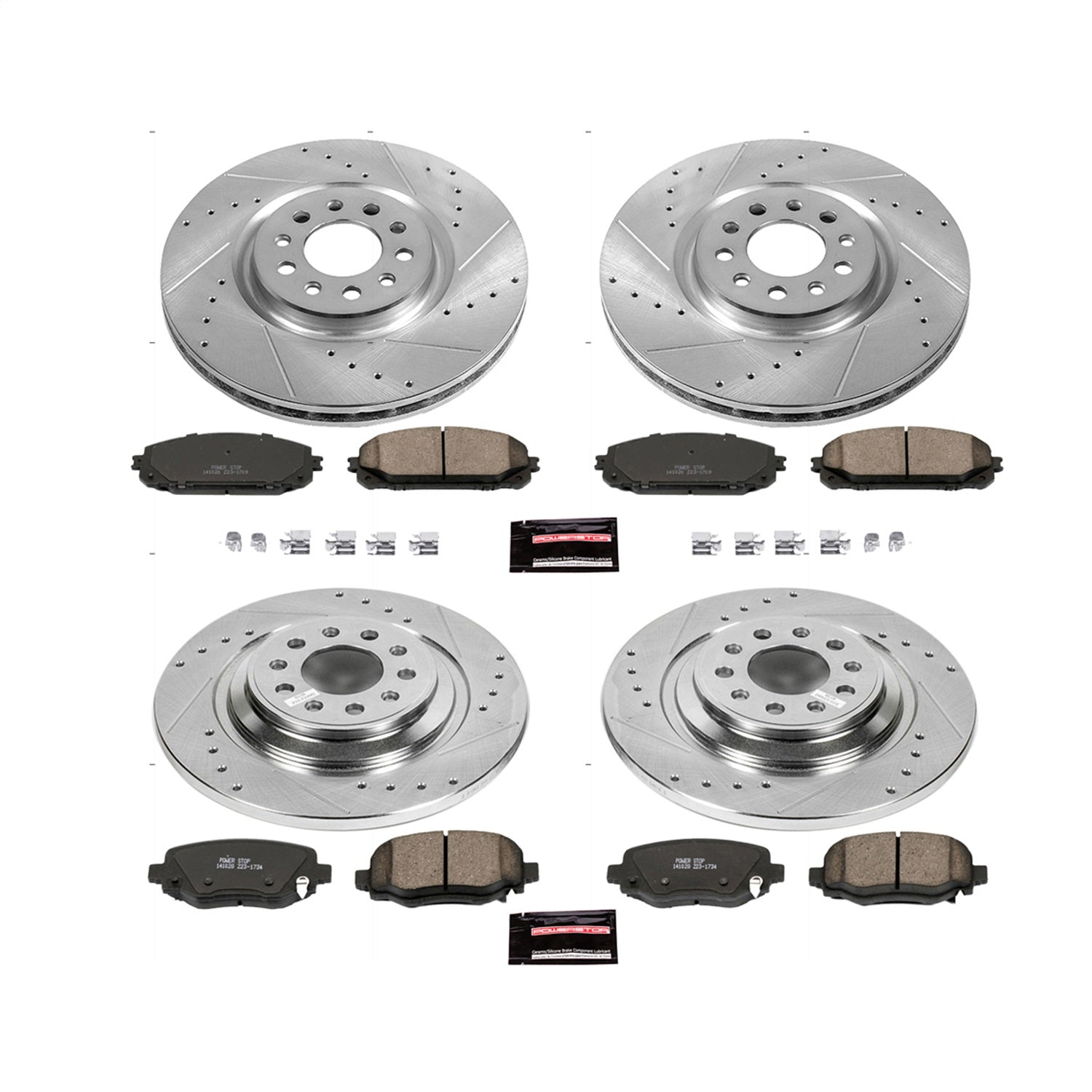 PowerStop Front & Rear Z23 Evolution Sport Brake Kit | Jeep Cherokee (14-16) (K6541)