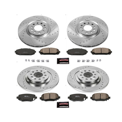 PowerStop Front & Rear Z23 Evolution Sport Brake Kit | Jeep Cherokee (14-16) (K6541)