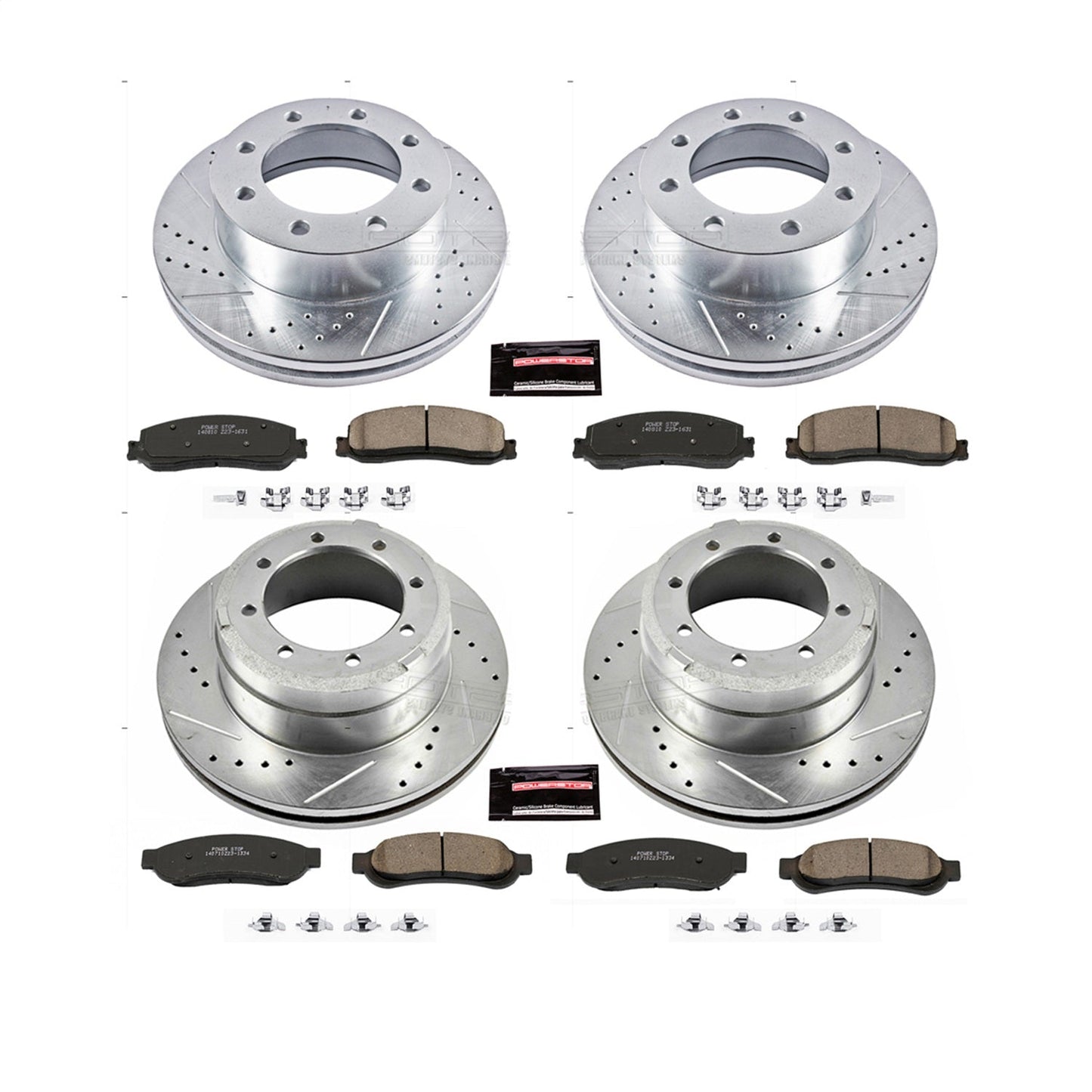 PowerStop Front & Rear Z23 Evolution Brake Kit | Ford F-350 Super Duty (12) (K6546)