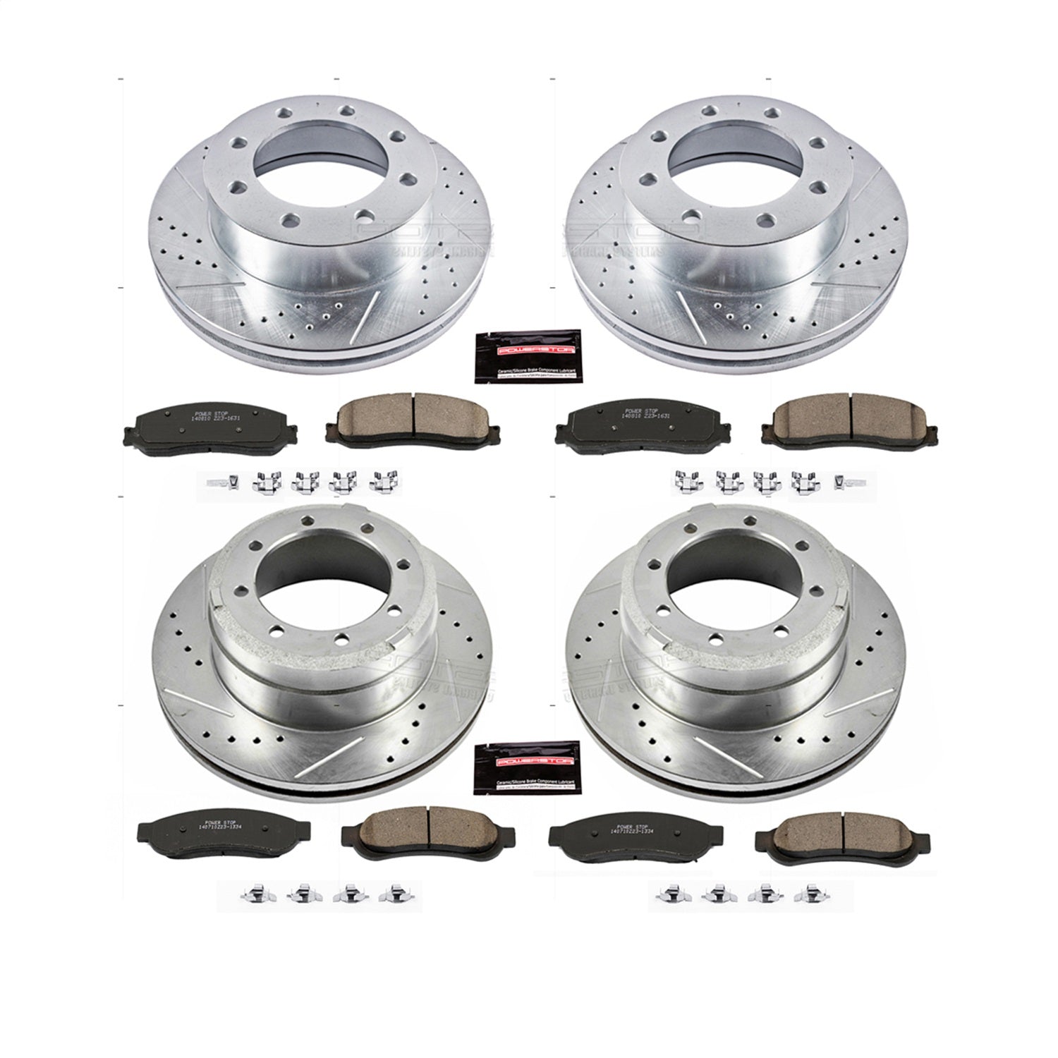 PowerStop Front & Rear Z23 Evolution Brake Kit | Ford F-350 Super Duty (12) (K6546)