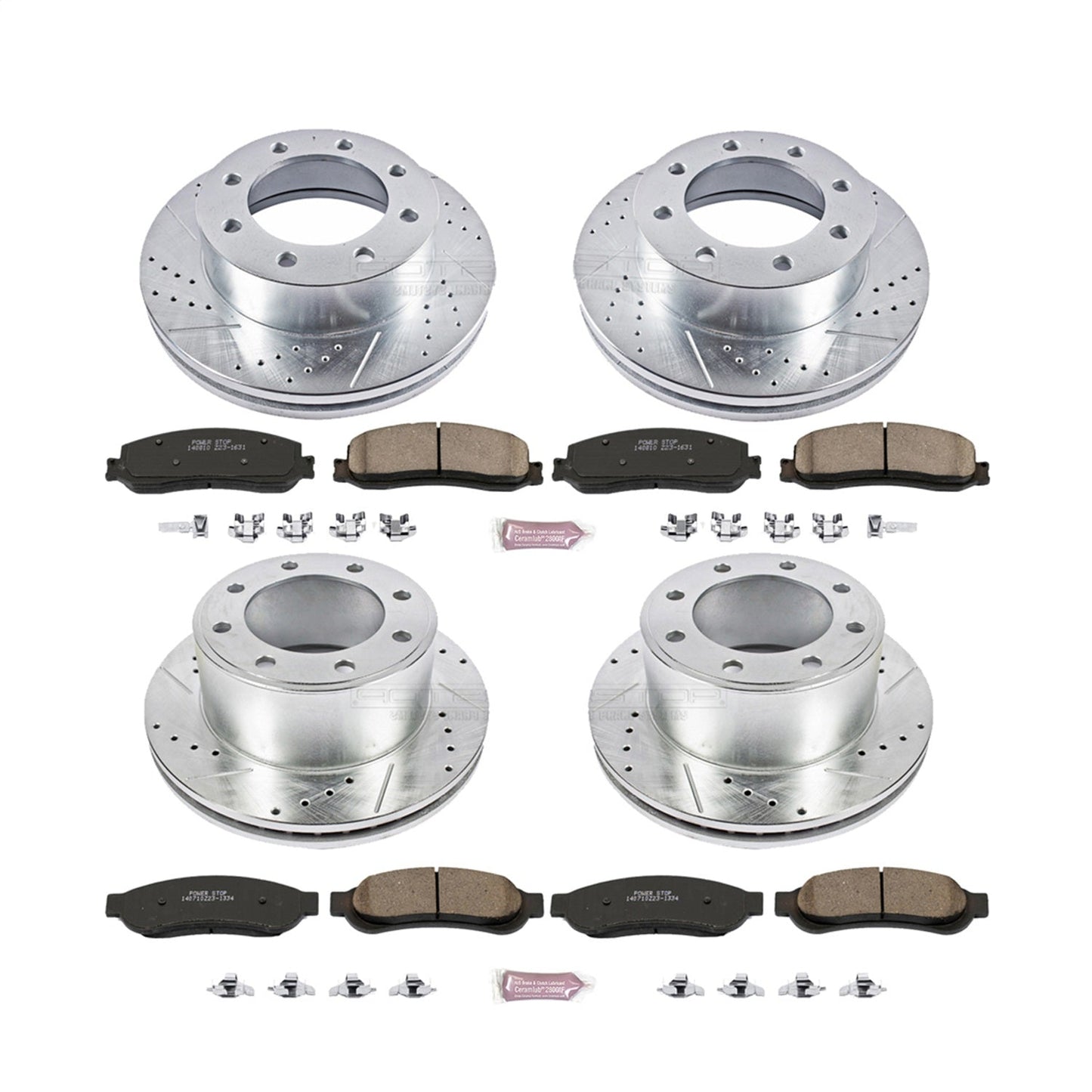 PowerStop Front & Rear Z23 Evolution Brake Kit | Ford F-350 Super Duty (12) (K6547)