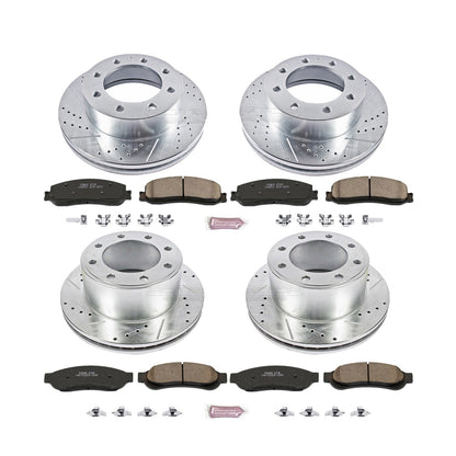 PowerStop Front & Rear Z23 Evolution Brake Kit | Ford F-350 Super Duty (12) (K6547)