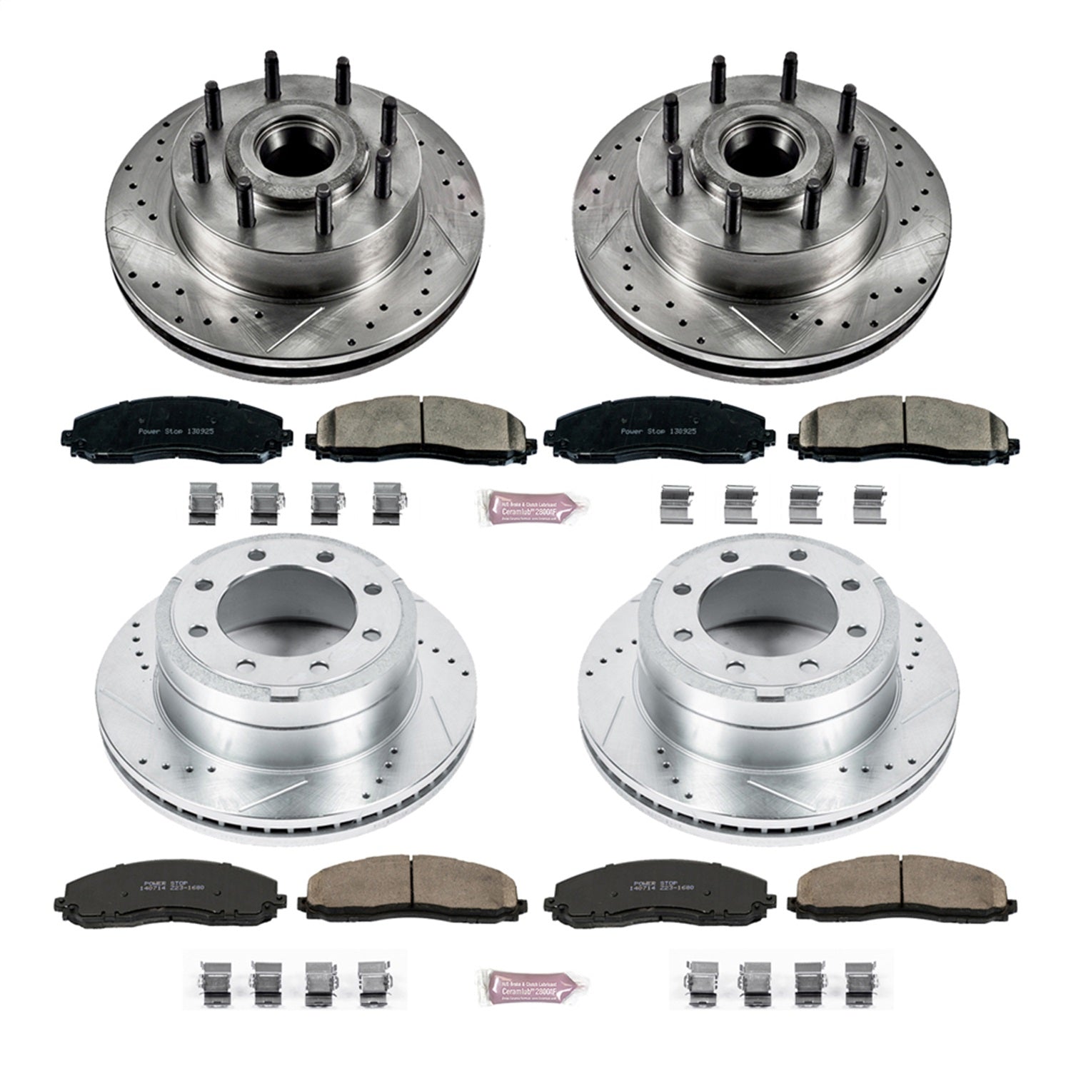 PowerStop Front & Rear Z23 Evolution Brake Kit | Ford F-350 Super Duty (12) (K6551)