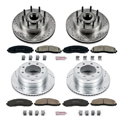 PowerStop Front & Rear Z23 Evolution Brake Kit | Ford F-350 Super Duty (12) (K6551)