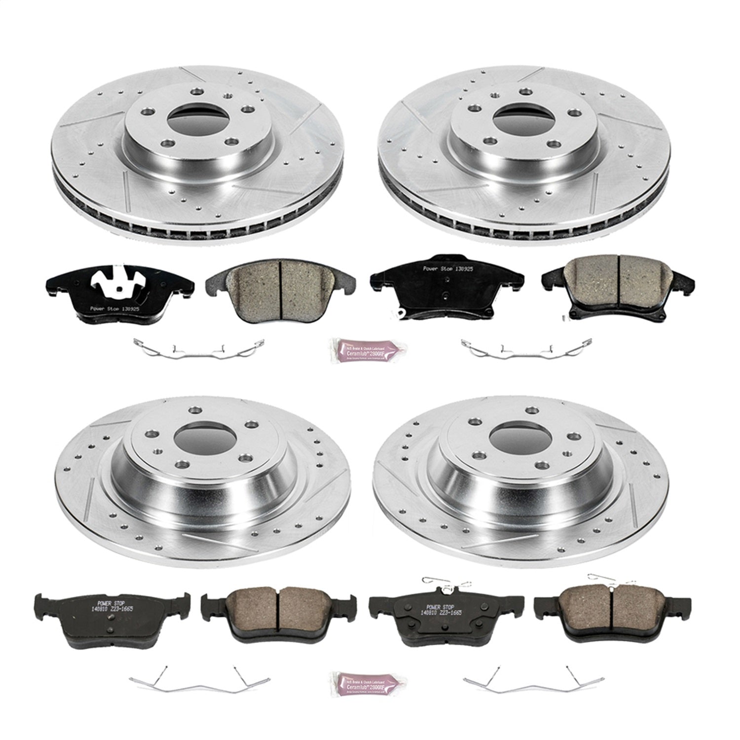 PowerStop Front & Rear Z23 Evolution Sport Brake Kit | Ford Fusion (13-19) (K6556)