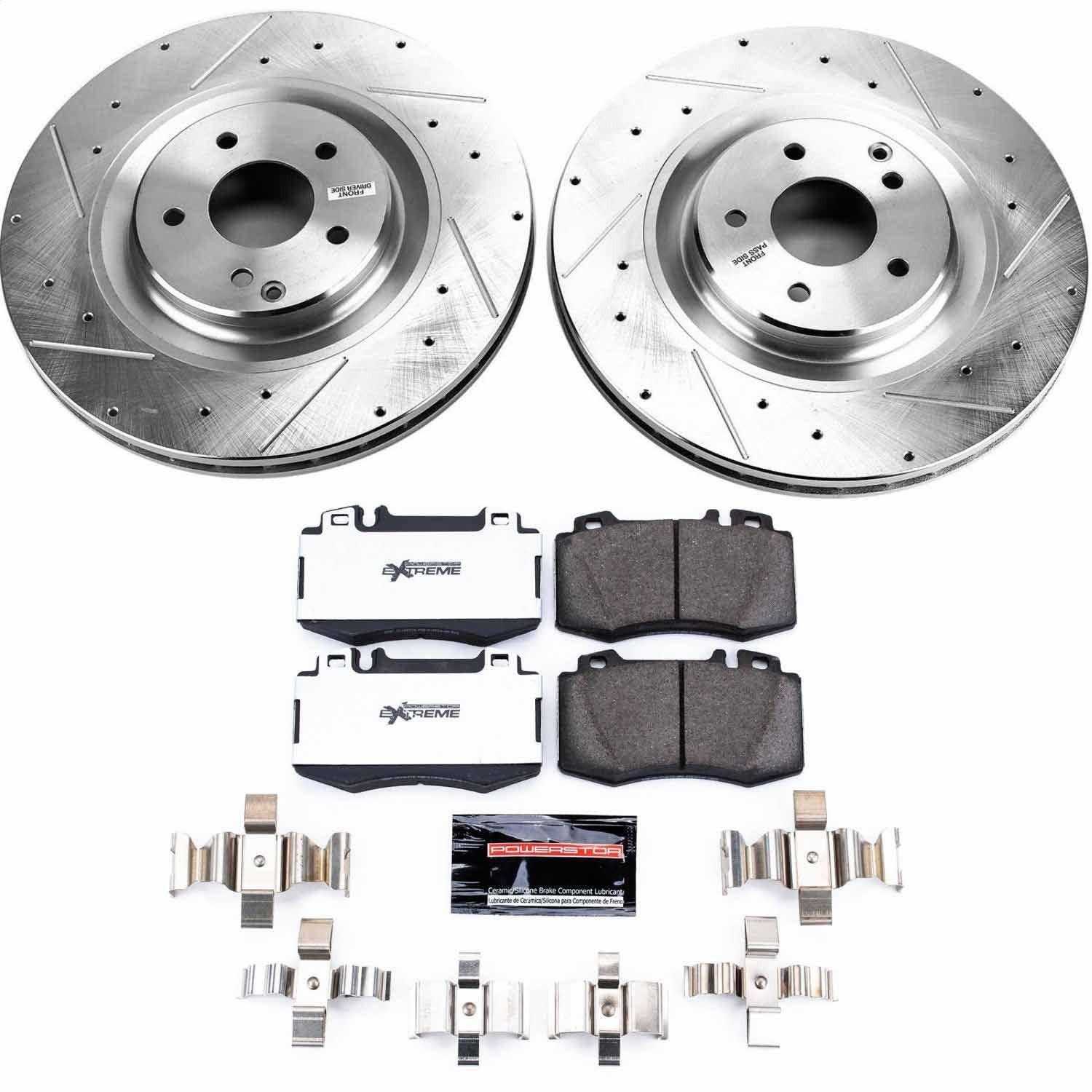 PowerStop Front Z26 Street Warrior Brake Kit | Mercedes-Benz CLK500 (03-06) (K6585-26)