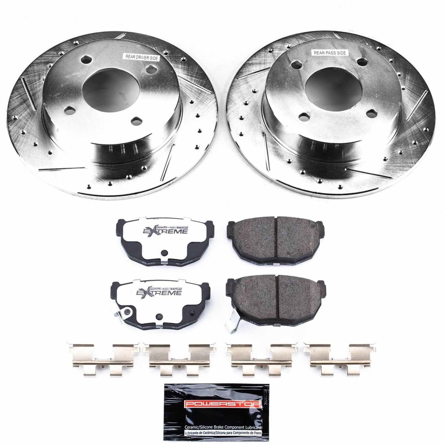 PowerStop Rear Z26 Street Warrior Brake Kit | Nissan 240SX (89-98) (K659-26)