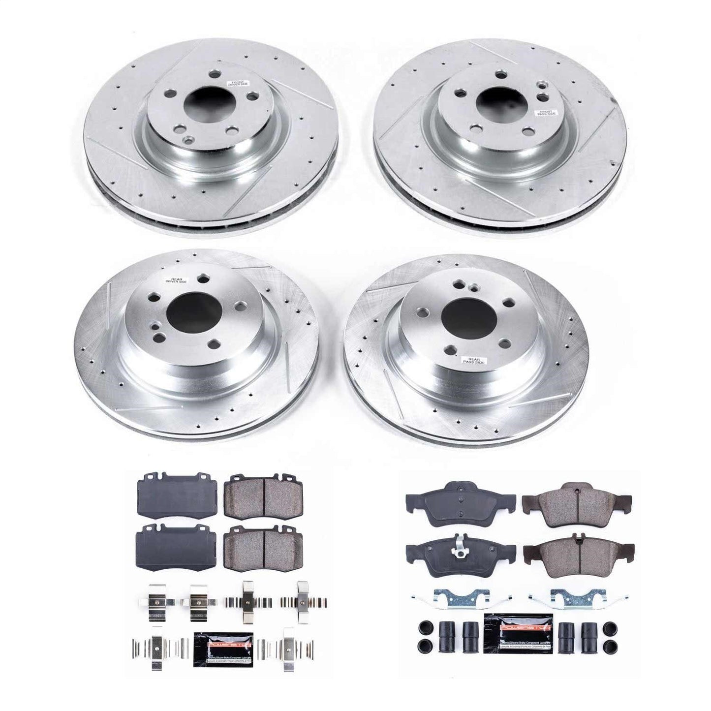 PowerStop Front & Rear Z23 Evolution Sport Brake Kit | Mercedes-Benz E550 (07-09) (K6600)